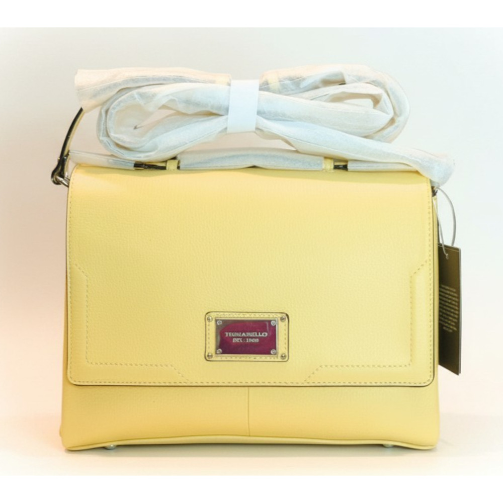 Tignanello Gracious Style Triple Entry Crossbody Canary Yellow Leather A289917